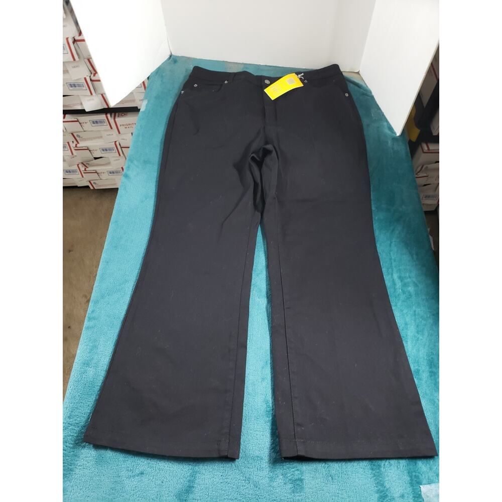 Liz & Me Jeans Size 4 Average Womens Black Mid Rise Ladies Denim Bootcut NWT